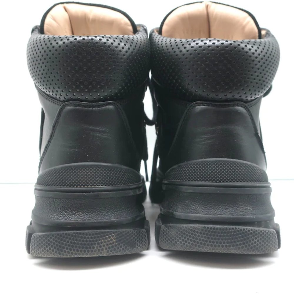 Gucci Flashtrek Hiking Boots Black Suede & Leather Size 38 - Picture 9 of 12